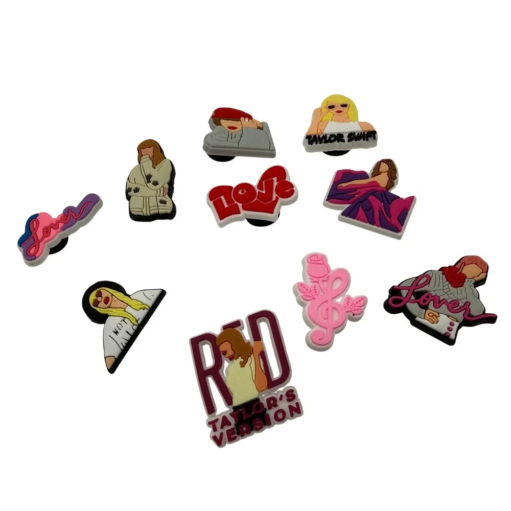 Shoe Charms Kids Multicolor New Taylor Swift Eras Tour 10 Piece Set